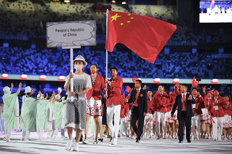 东京奥运开幕式中国队