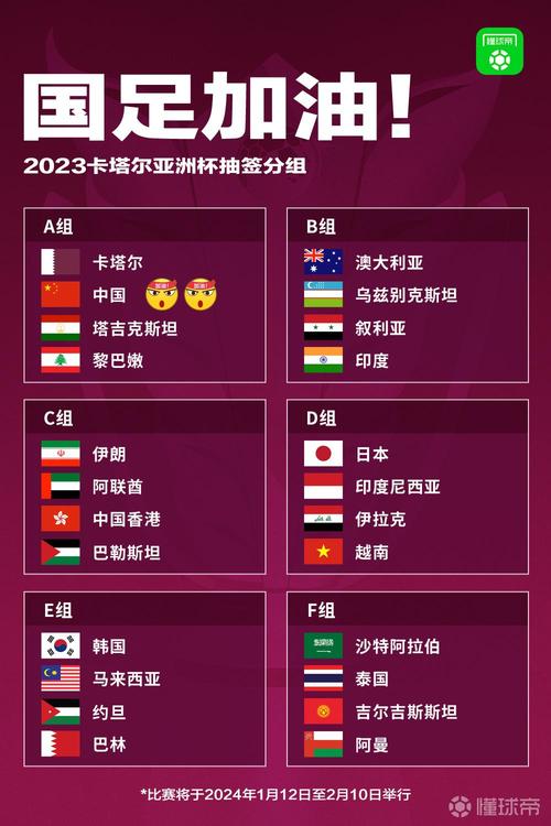 亚洲杯中国队赛程直播